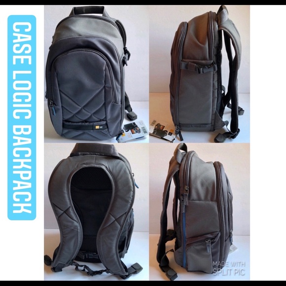 NEW CASE LOGIC Backpack Gray for DSLR Camera & iPad (CPL-108) - Picture 3 of 16